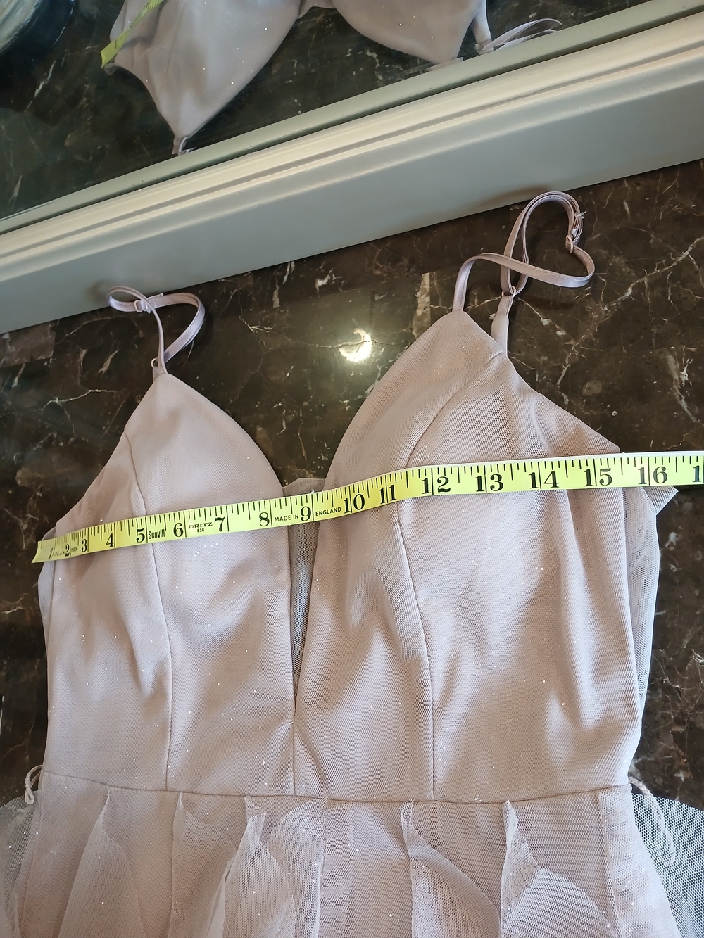 Romantic Light Pink Ruffled  Dress with Spaghetti Straps - Picture 6 of 11